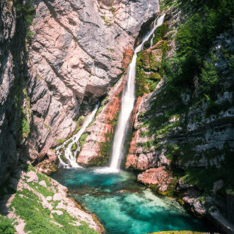 Slap Savica Waterfall in Slovenia