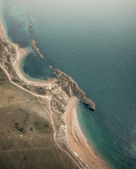 Old Harry Rocks, Jurassic Coast, Dorset - Aerial View